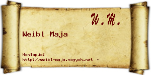 Weibl Maja névjegykártya